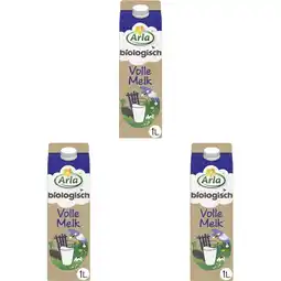 Albert Heijn Arla Biologisch volle melk 3-pack aanbieding