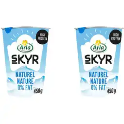 Albert Heijn Arla Skyr naturel yoghurt 2-pack aanbieding