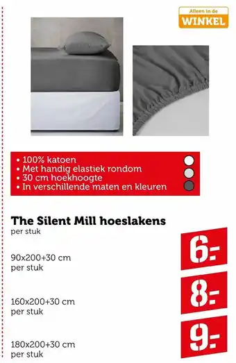 Coop The Silent Mill Hoeslakens 90*200+30cm aanbieding