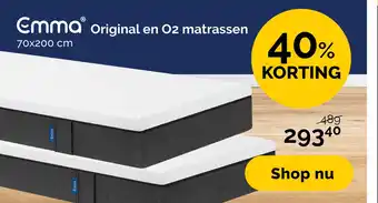 Beter Bed Cmma' original en O2 matrassen 70X200 cm aanbieding