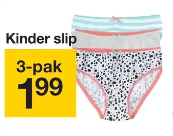 Zeeman Kinder slip 3-pak aanbieding