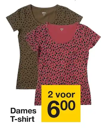 Zeeman Dames T-shirt 2-pak aanbieding