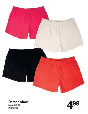 Zeeman Dames short 36-48 aanbieding