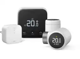 MediaMarkt Tado Slimme Thermostaat X (bedraad) Met 2 Radiatorknoppen En Bridge - Starterkit Thermostaat Zwart aanbieding