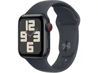 MediaMarkt Apple Watch Se GPs + Cellular 40mm Midnight Sport Band S/m Smartwatch Aluminium aanbieding