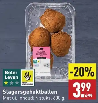 ALDI Slagersgehaktballen aanbieding