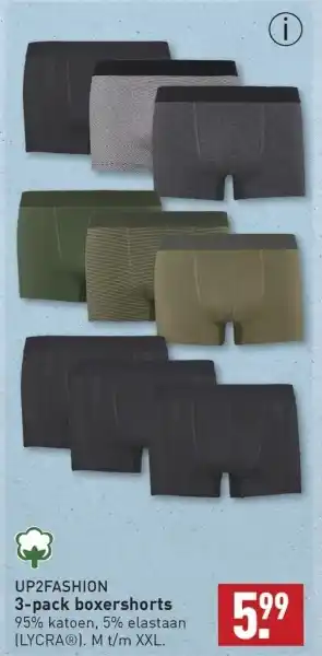 ALDI UP2FASHION boxershorts aanbieding