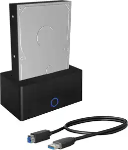 Amazon ICY BOX IB-1122-U3 SSD en harde schijf docking station USB 3.0, SATA 2.5 en 3.5, zwart aanbieding