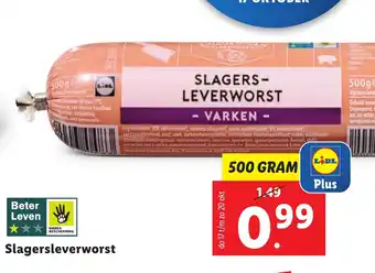 Lidl Slagersleverworst aanbieding