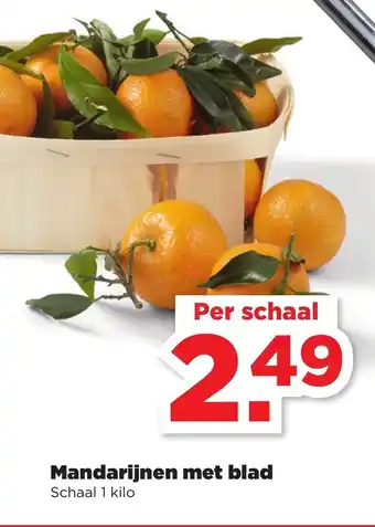 PLUS Mandarijnen Met Blad 1 kilo aanbieding