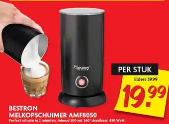 Dekamarkt BESTRON Melkopschuimer | AMF8050 aanbieding