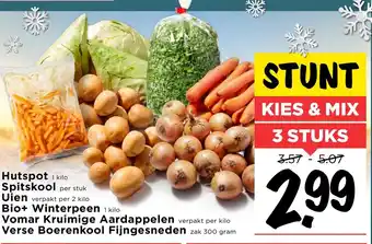 Vomar Voordeelmarkt Kies & Mix Groenten 3 stuks aanbieding