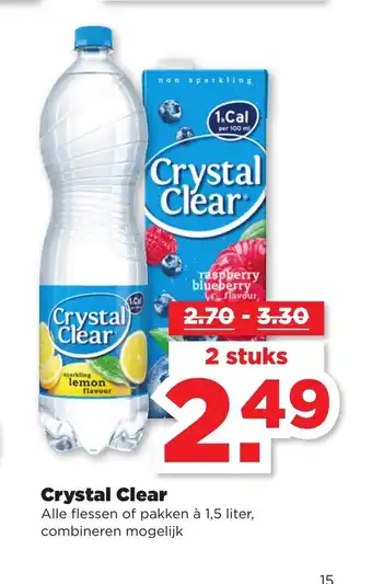 PLUS Crystal Clear 2 stuks aanbieding