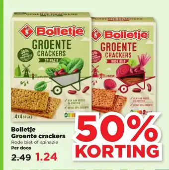 PLUS Bolletje Groente Crackers per doos aanbieding
