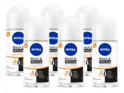 De Online Drogist Nivea Black & White Invisible Ultimate Impact Deoroller Multiverpakking aanbieding
