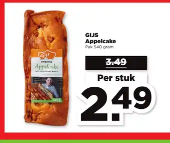 PLUS GIJS Appelcake 540 gram aanbieding