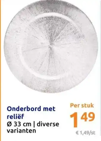 Action Onderbord met reliëf aanbieding