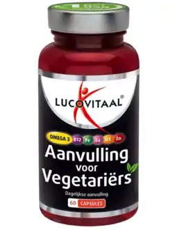 De Online Drogist Lucovitaal Aanvulling voor Vegetariërs Capsules aanbieding