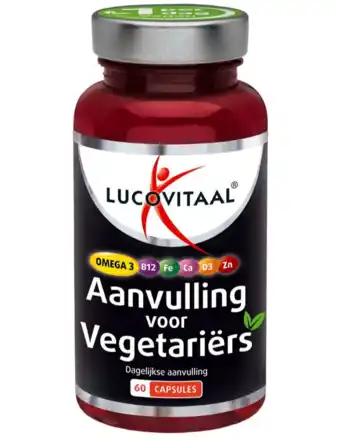 De Online Drogist Lucovitaal Aanvulling voor Vegetariërs Capsules aanbieding