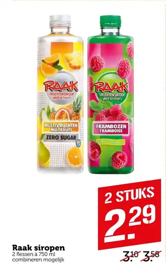 Coop Raak siropen aanbieding