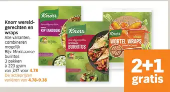 Albert Heijn Knorr wereld- gerechten en wraps aanbieding