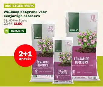 Welkoop Welkoop potgrond voor éénjarige bloeiers aanbieding