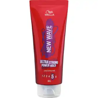 Jumbo Wella New Wave Ultra Strong Power Hold Gel 200ml aanbieding
