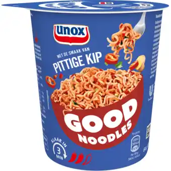 Jumbo Unox Good Noodles Cup Pittige Kip 64g aanbieding