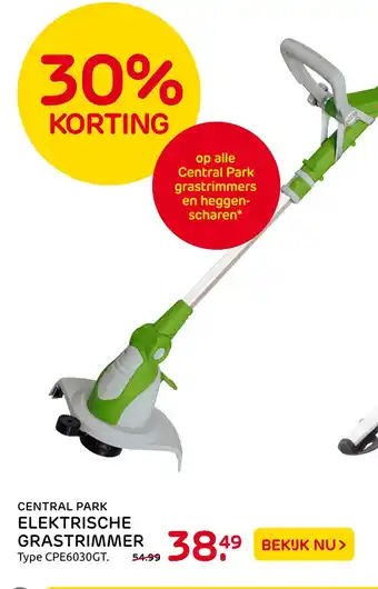 Praxis Central Park Elektrische Grastrimmer Type Cpe6030Gt. aanbieding