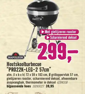 Hornbach Napoleon Houtskoolbarbecue "PRO22K-LEG-2 57cm" aanbieding