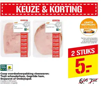 Coop Coop voordeelverpakking vleeswaren aanbieding