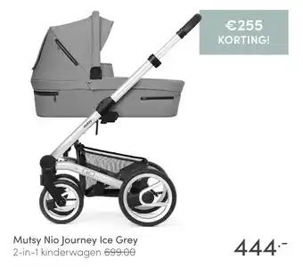 Baby & Tiener Mutsy Nio Journey Ice Grey 2-in-1 kinderwagen aanbieding