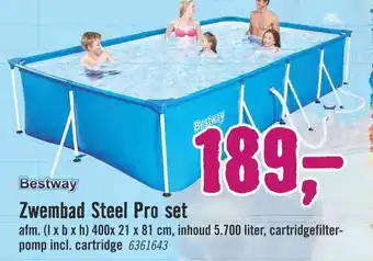 Hornbach Bestway Zwembad Steel Pro set aanbieding