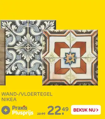 Praxis Wand-/Vloertegel Nikea aanbieding