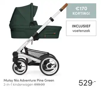 Baby & Tiener Mutsy Nio Adventure Pine Green 2-in-1 kinderwagen aanbieding