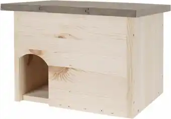 Intratuin Intratuin egelhuis Eliaz naturel / grijs 38 x 28 x 28 cm aanbieding