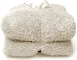 Intratuin Unique Living plaid Teddy wit 150 x 200 cm aanbieding