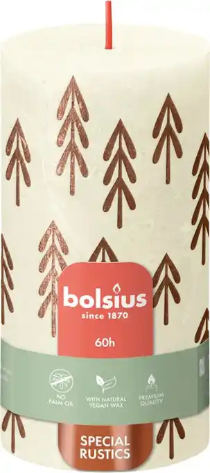 Intratuin Bolsius stompkaars Bolsius Shine wit 60 uur D 6,8 H 13 cm aanbieding