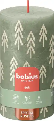 Intratuin Bolsius stompkaars Bolsius Shine groen 60 uur D 6,8 H 13 cm aanbieding
