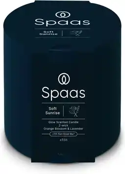 Intratuin Spaas geurkaars Essential collection Soft Sunrise blauw 55 uur D 10 H 10 cm aanbieding