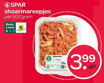 Spar Spar Shoarmareepjes 500g aanbieding