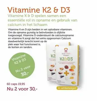 De Rode Pilaren Vitamine K2 & D3 aanbieding