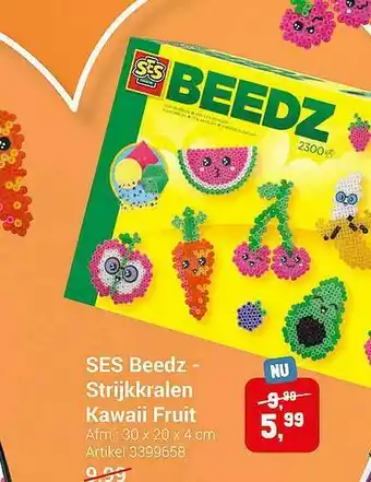 Lobbes Ses Beedz - Strijkkralen Kawaii Fruit aanbieding