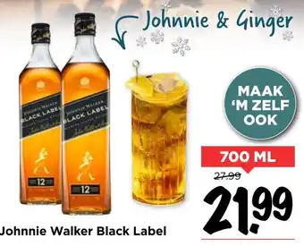 Vomar Voordeelmarkt Johnnie Walker Black Label 700ml aanbieding