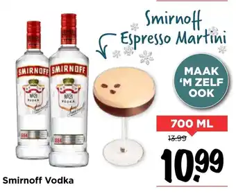 Vomar Voordeelmarkt Smirnoff Vodka no.21  700ml aanbieding