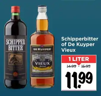 Vomar Voordeelmarkt Schipperbitter of De Kuyper Vieux 1L aanbieding