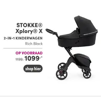 Baby & Tiener Stokke Xplory X 2-in-1 kinderwagen Rich Black aanbieding