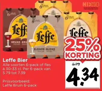 Vomar Voordeelmarkt Leffe 6*300/330ml aanbieding