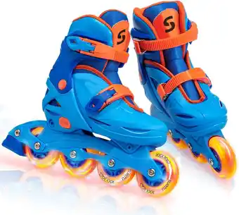Bol.com Suotu Inline Skates - Maat 38-41 - lichtgevende wielen - Blauw aanbieding