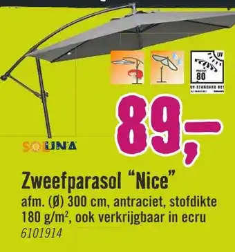 Hornbach Solina Zweefparasol "Nice" 17 aanbieding